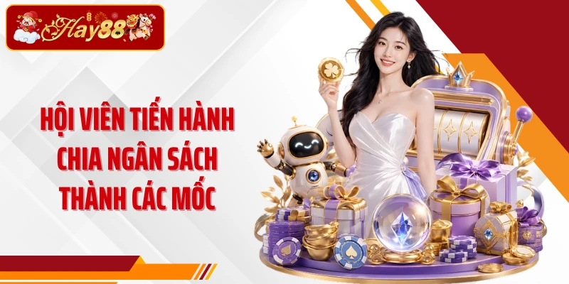 Hội viên tiến hành chia ngân sách thành các mốc